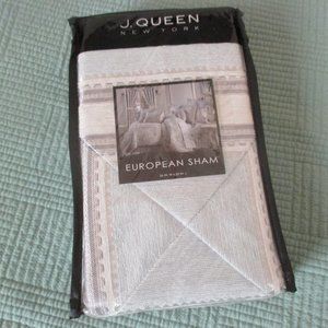 J. Queen European Sham Iceland Powder Blue velvet square pillow cover new in pkg